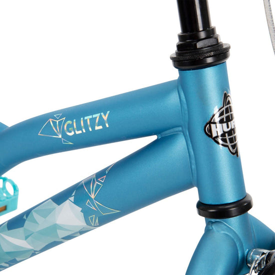 Huffy 20" Glitzy Kids Bike with Adjustable rails - Blue - Curacao