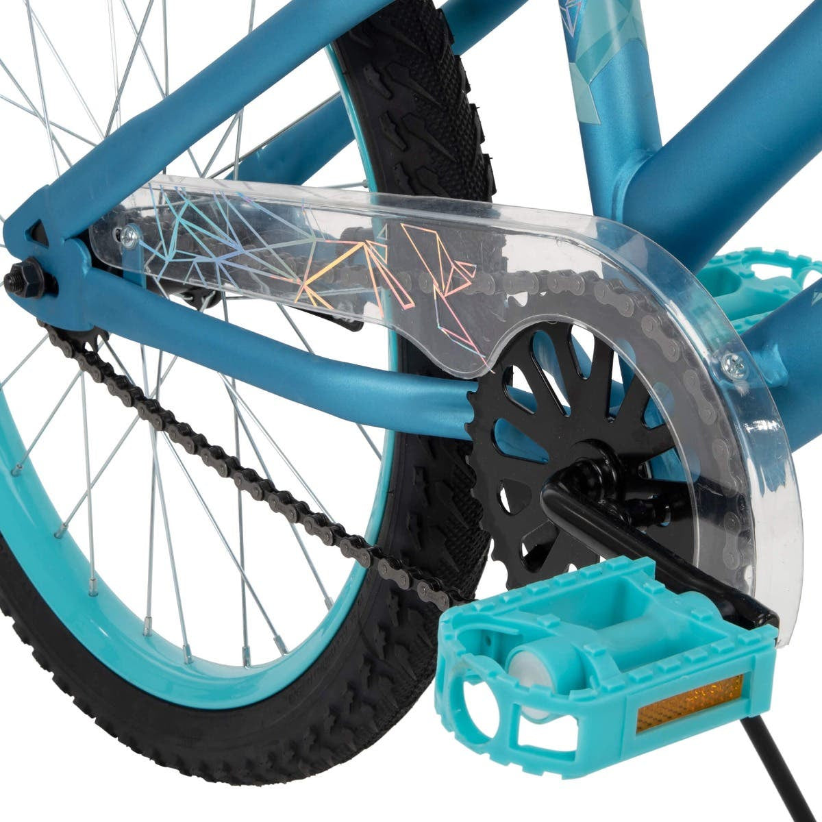 Huffy 20" Glitzy Kids Bike with Adjustable rails - Blue - Curacao