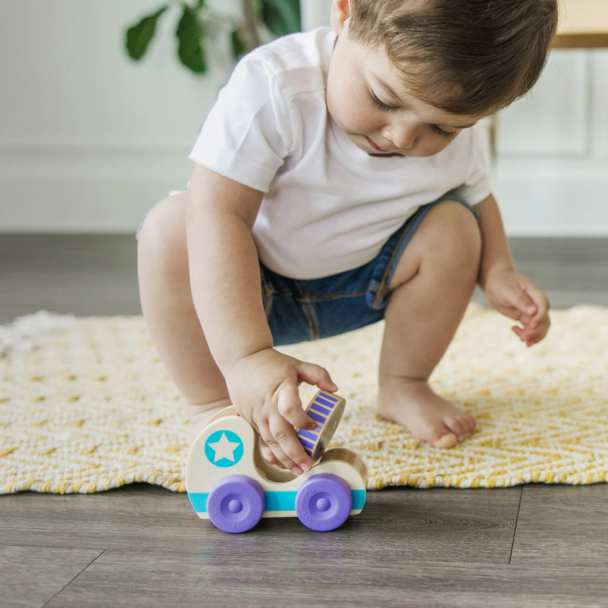 Melissa and Doug GO Tots Wooden Blue Star Car (2 Pieces)
