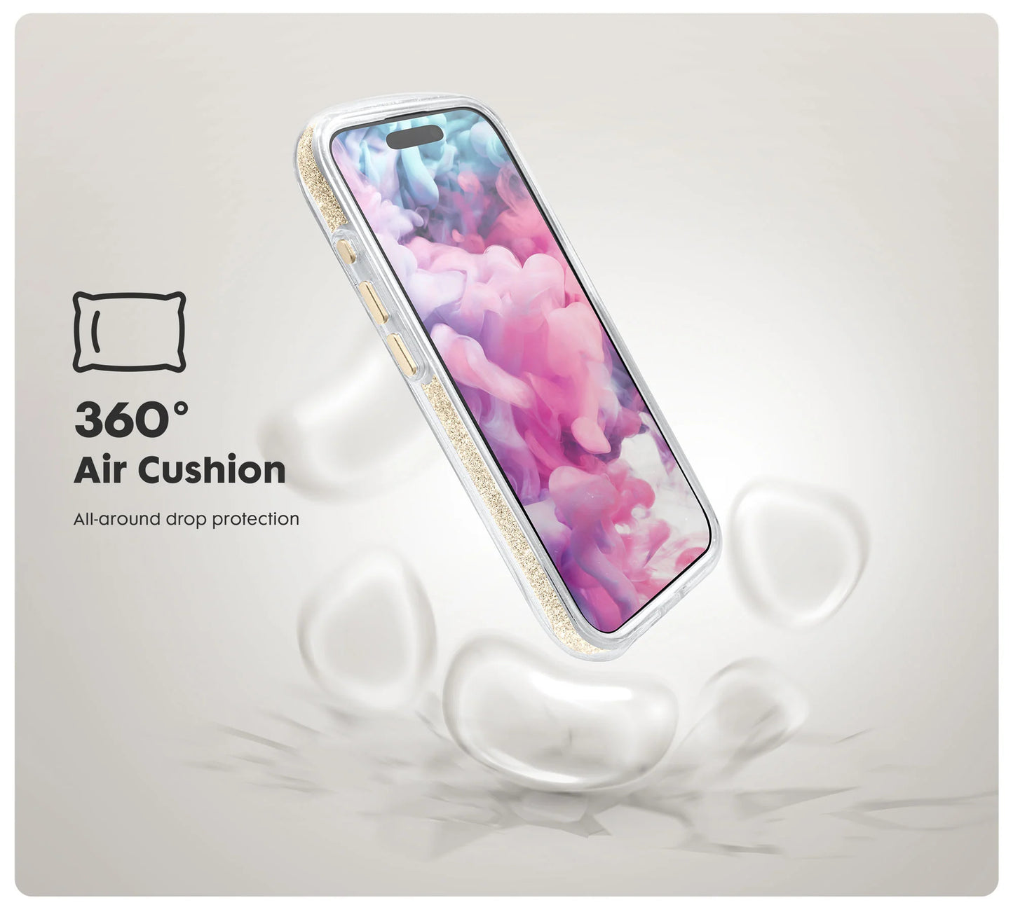 Laut Aero Sparkle Case for Apple iPhone 16 Pro Max - Crystal Gold