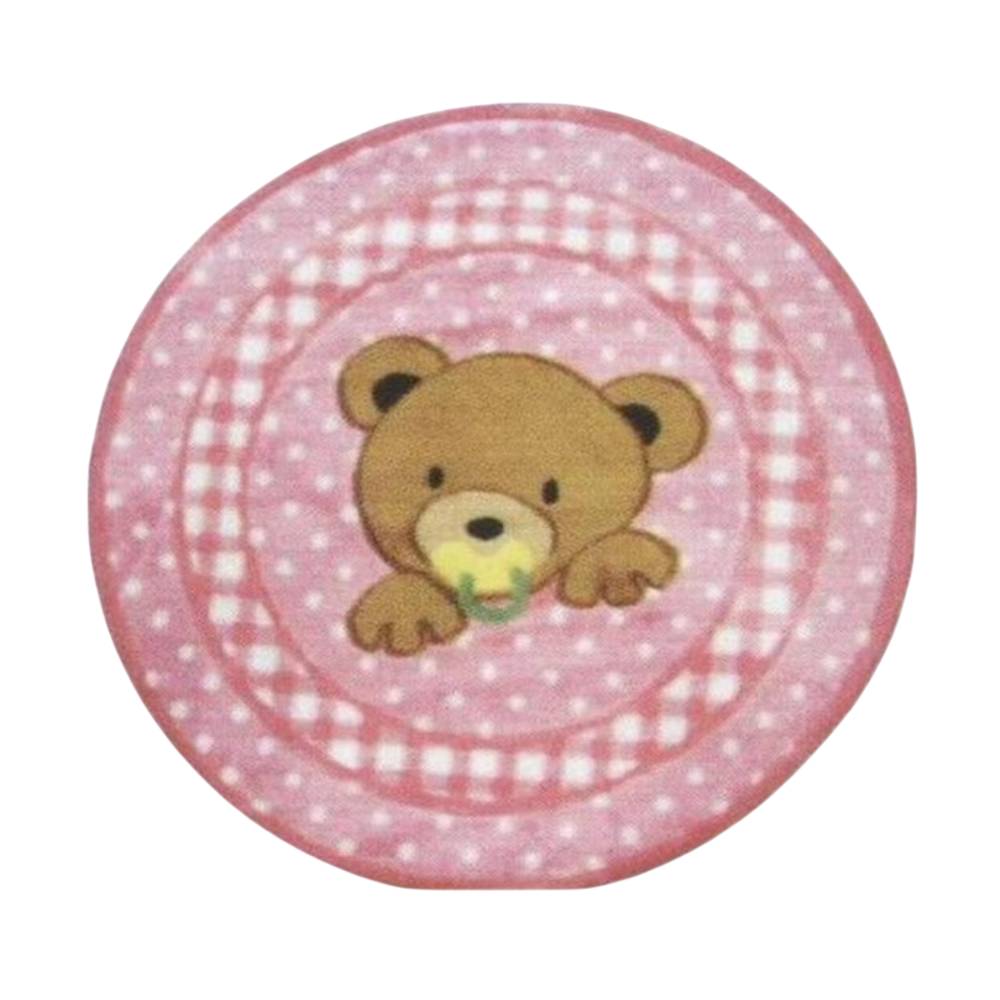 L.A Rugs 3' 3" x 3' 3" Supreme Teddy Center Round Area Rug