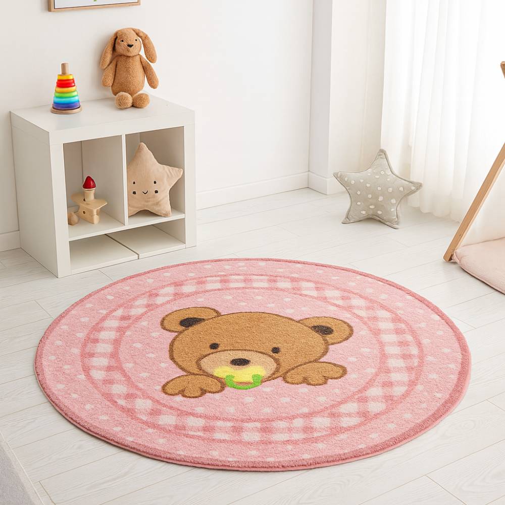 L.A Rugs 3' 3" x 3' 3" Supreme Teddy Center Round Area Rug