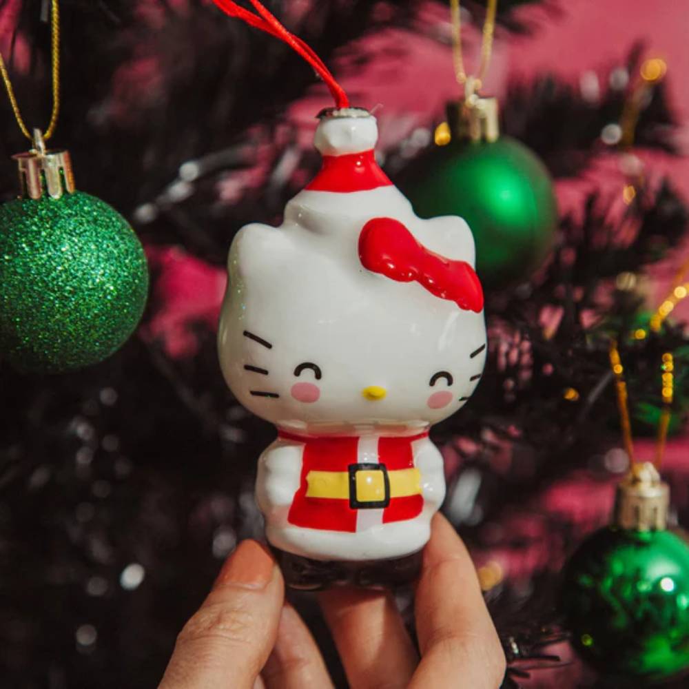 Sanrio Hello Kitty 4" Shatterproof Decoupage Ornament - White/Red