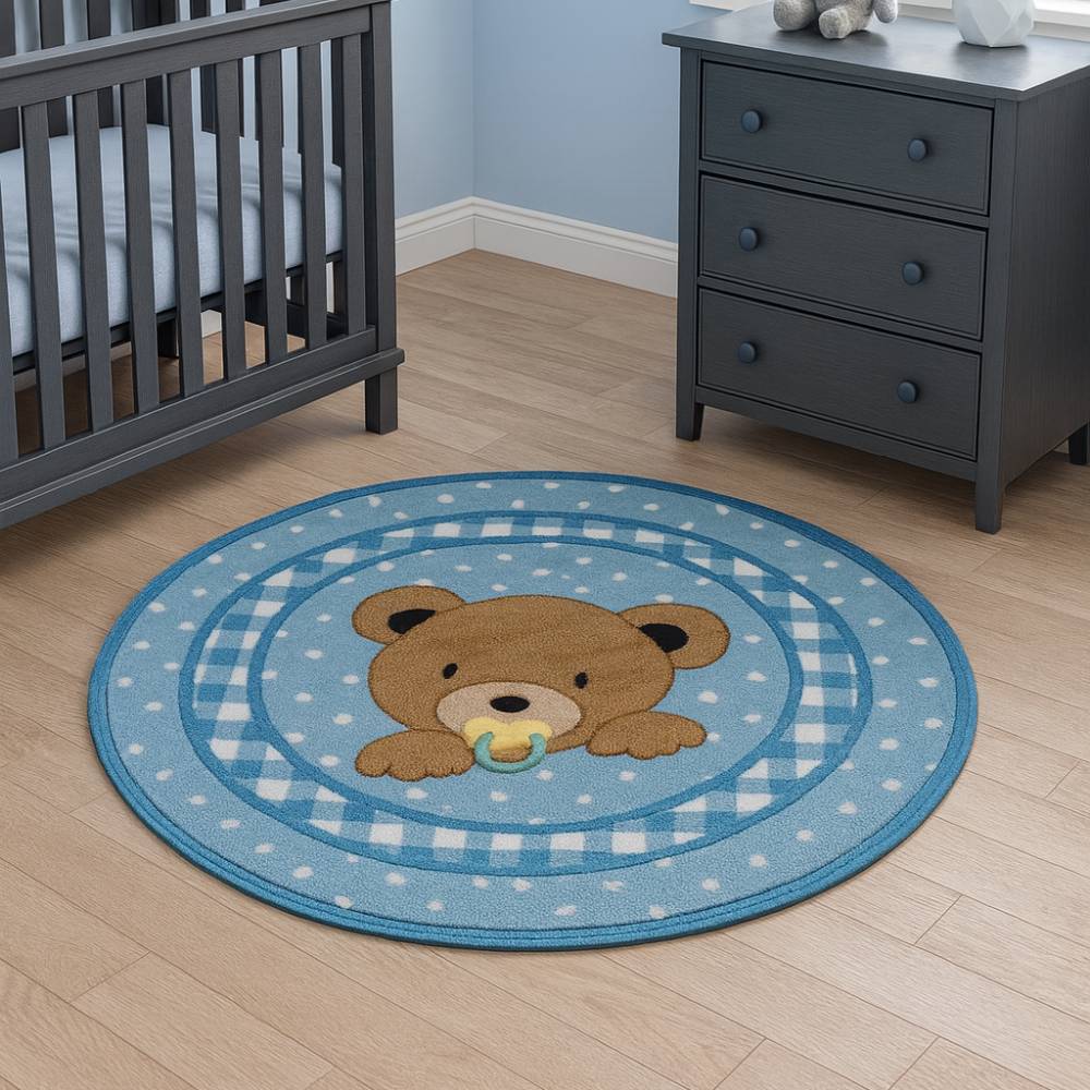 L.A Rugs 3' 3" x 3' 3" Supreme Teddy Center Round Area Rug