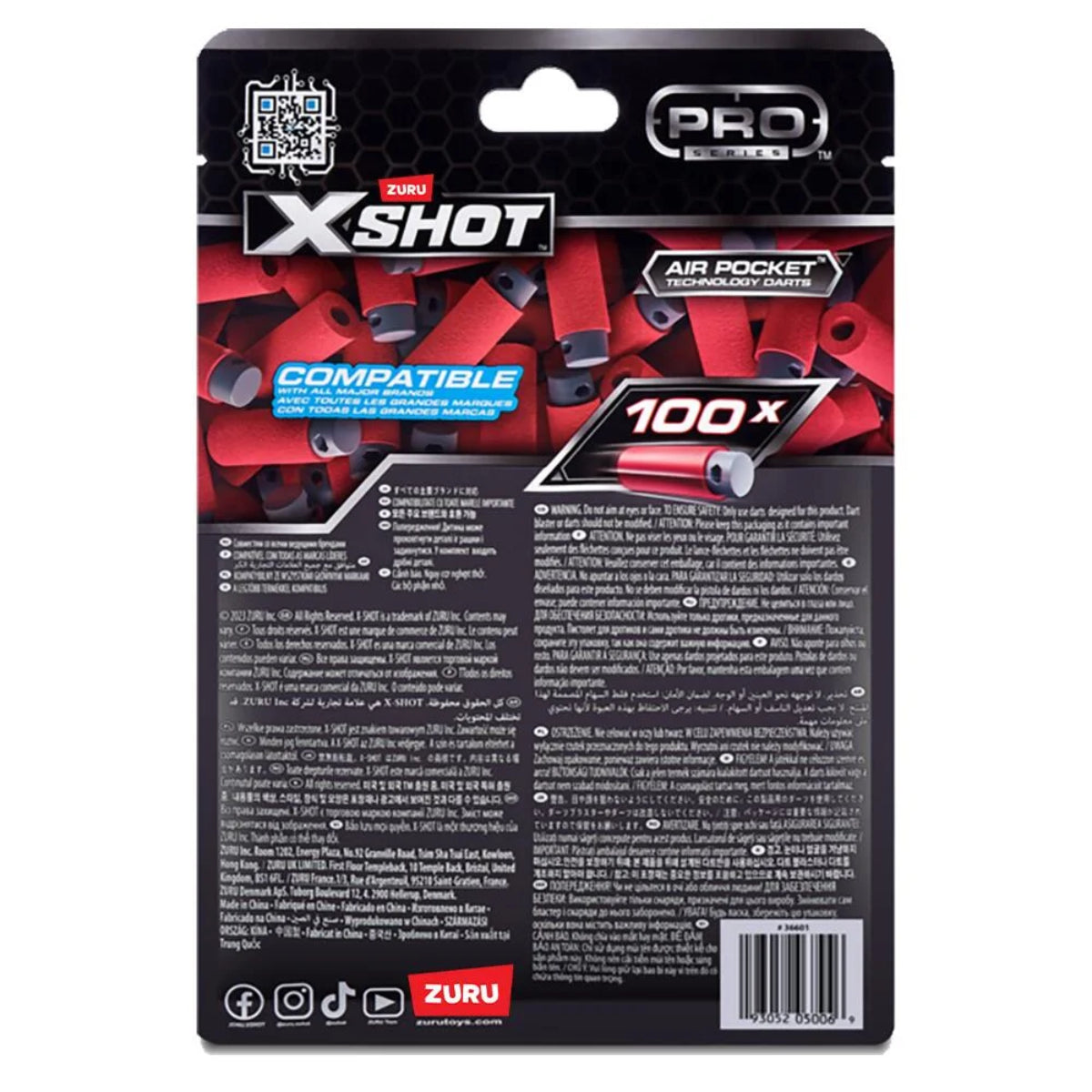 XShot Pro Half Length Refill Darts (100-Pieces) - Red