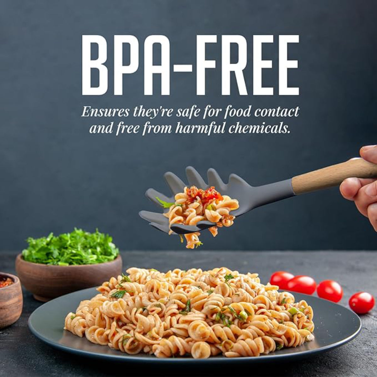 Ovente Silicone Kitchen Utensils Set (17 Pieces) - Gray