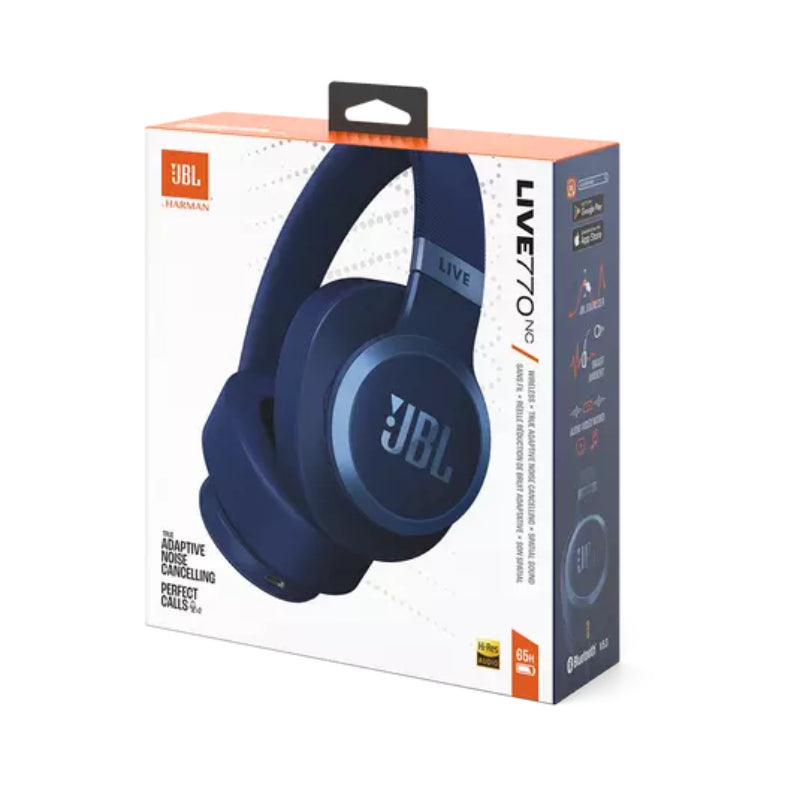 JBL Live 770NC Wireless Over-the-Ear Headphones with Adaptive Noise Cancelling - Blue