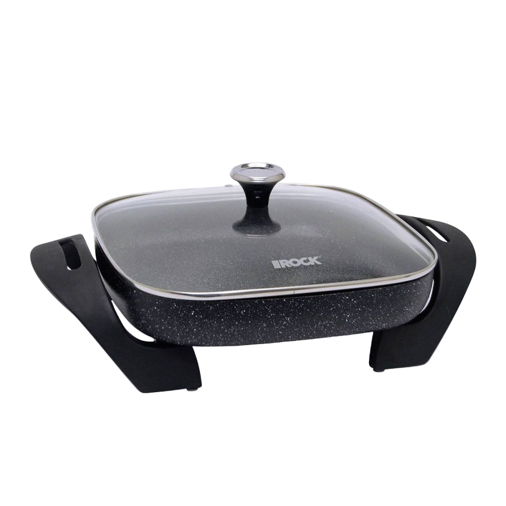 Starfrit Rock 12-inch Electric Skillet with Cool Touch Handles - Black