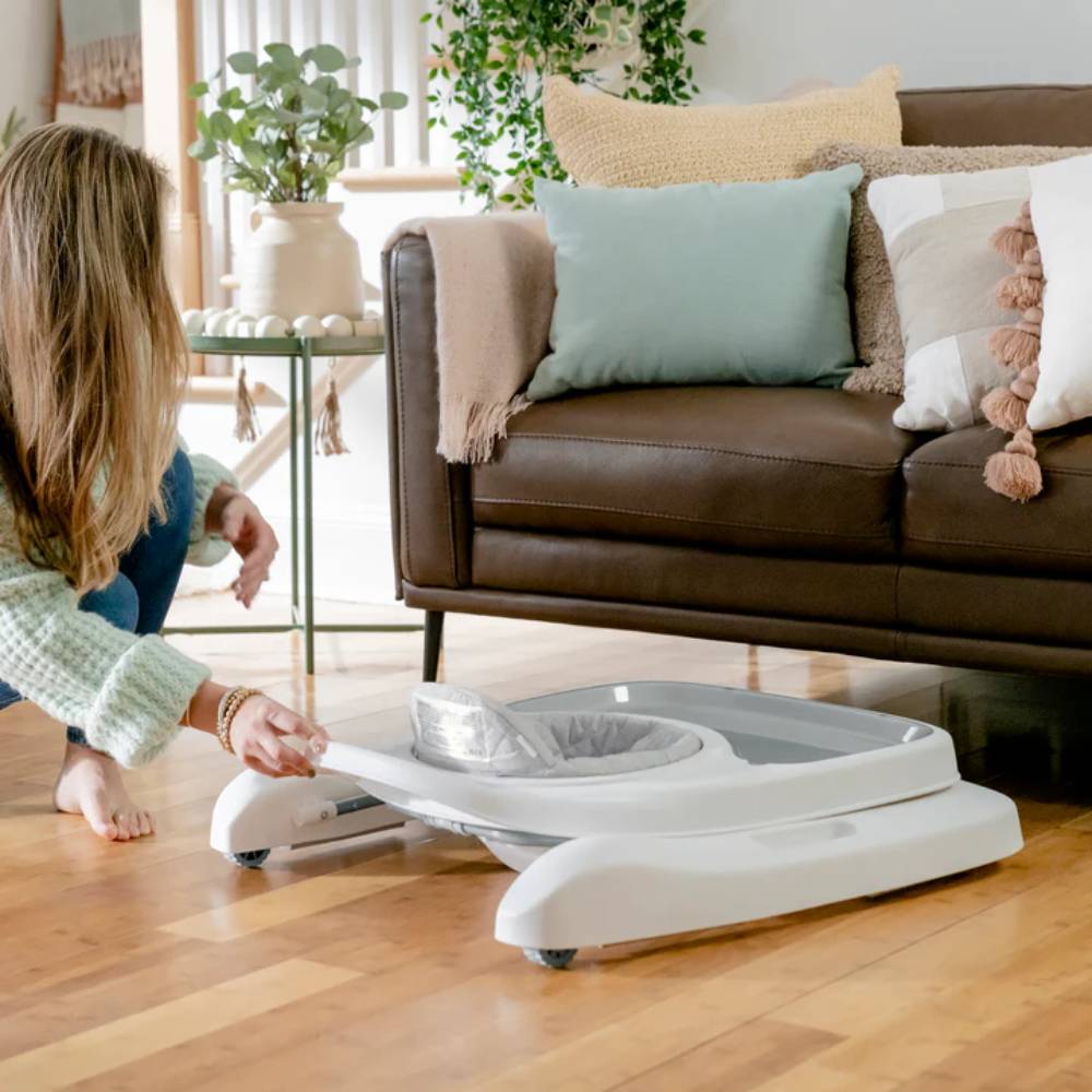 Ingenuity 3-in-1 Step & Sprout Baby Activity Walker - White