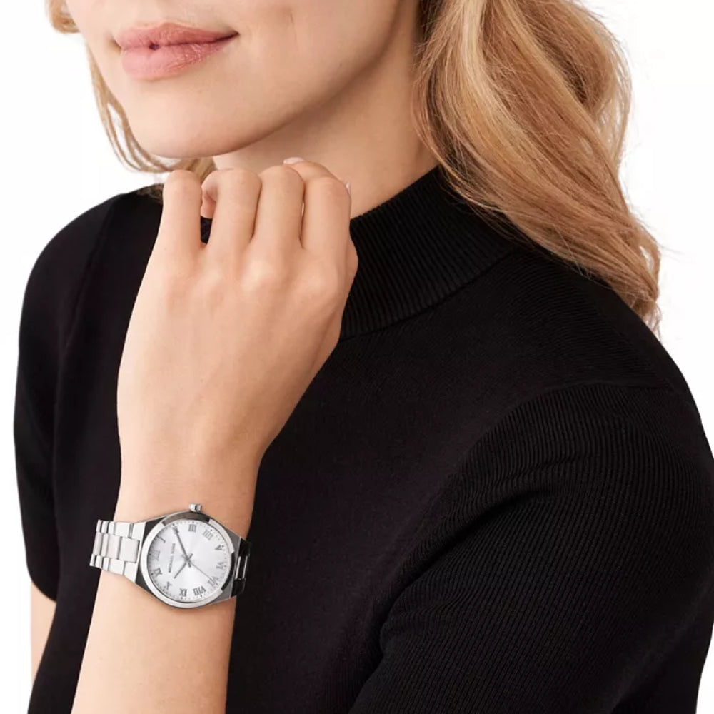 Michael Kors Lennox Women's 37mm Bracelet Watch - Silver-Tone