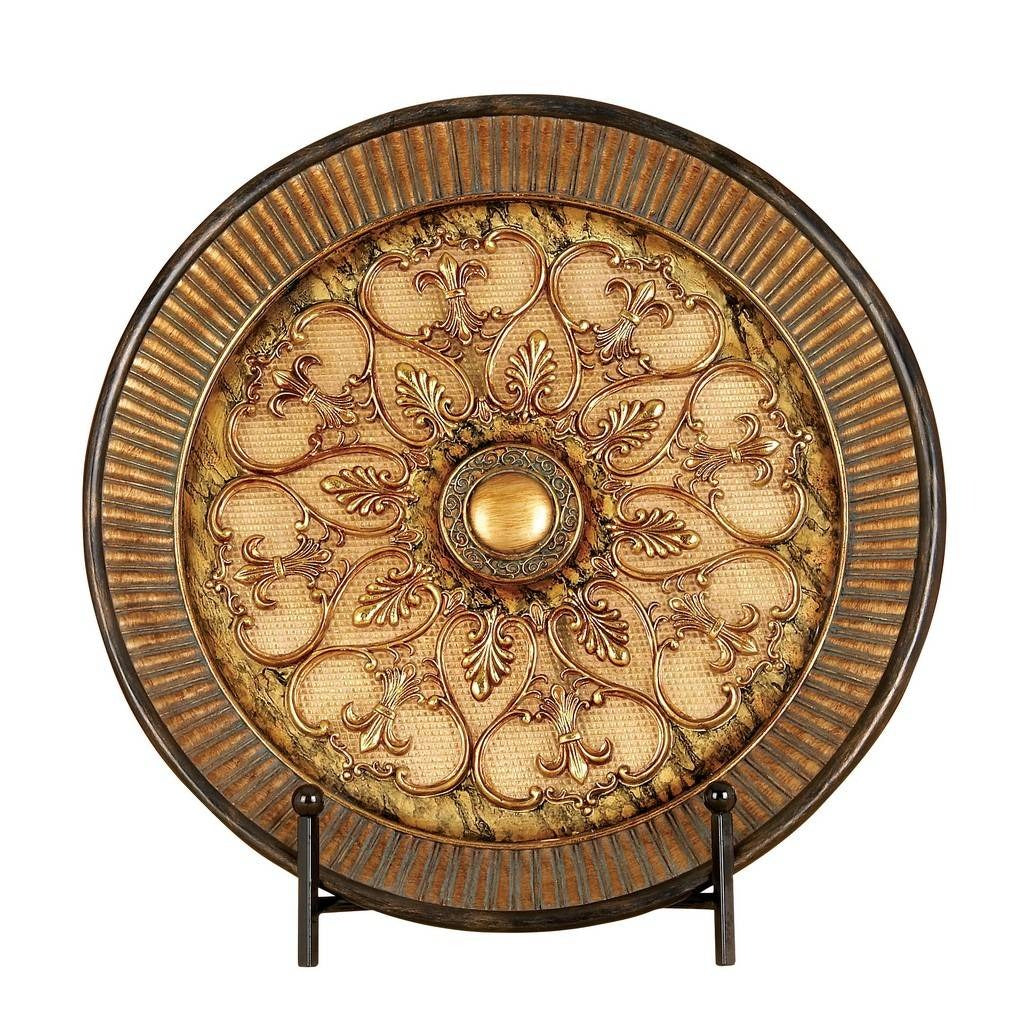 Gold Polystone Traditional Decorative Plate Stand
