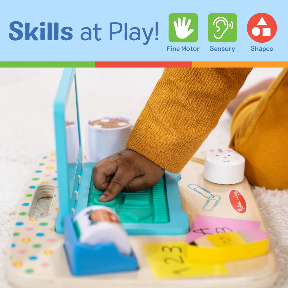 Melissa and Doug Wooden Work & Play Desktop Activity Board
