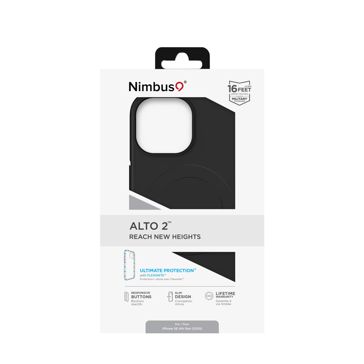 Nimbus9 Alto 2 Case for Apple iPhone 16e - Black
