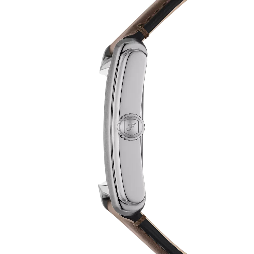 Fossil Carraway Men's 30mm Brown Strap Watch - Cream Dial