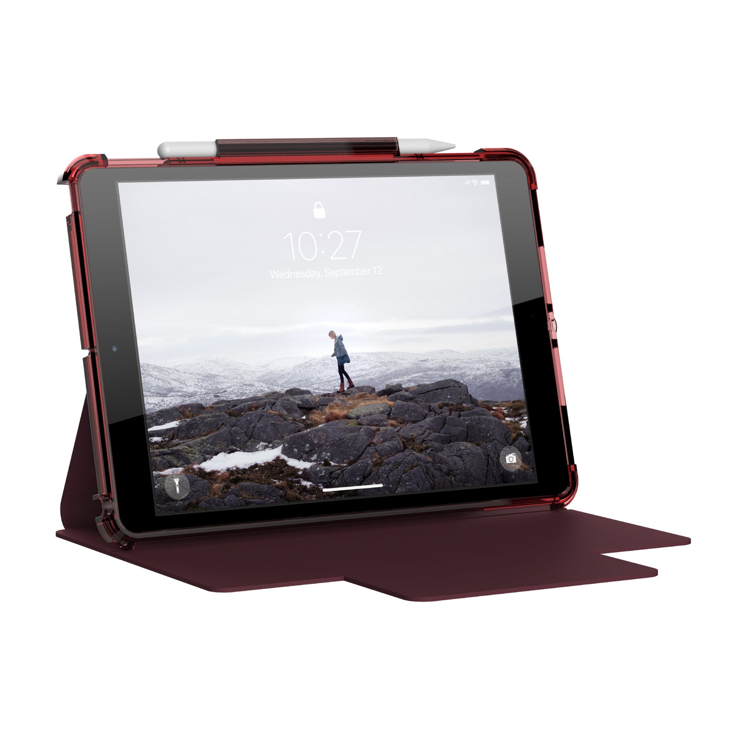 Urban Armor Gear Lucent Series iPad 10.2" Case (8th Generation), Aubergine/Dusty Rose