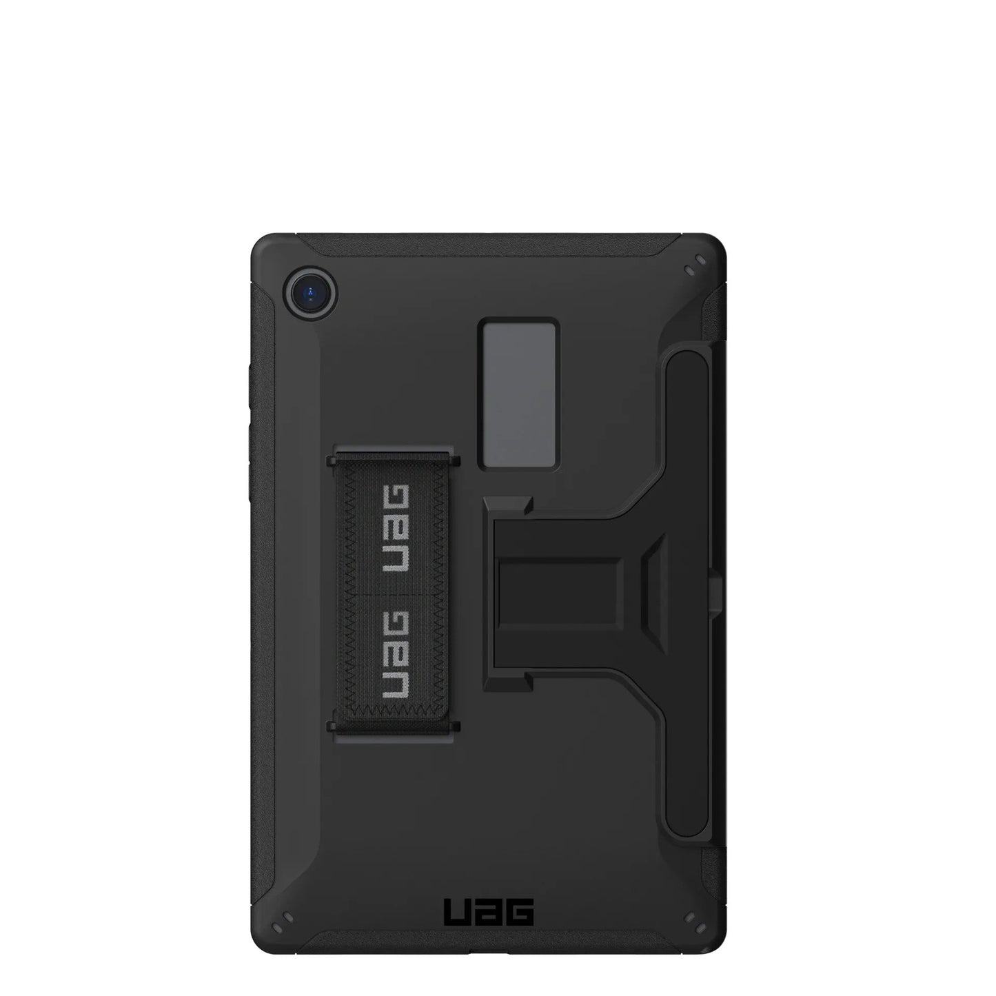 Estuche Urban Armor Gear Scout Series para Galaxy Tab A8 de 10,5" con soporte y correa de mano, color negro