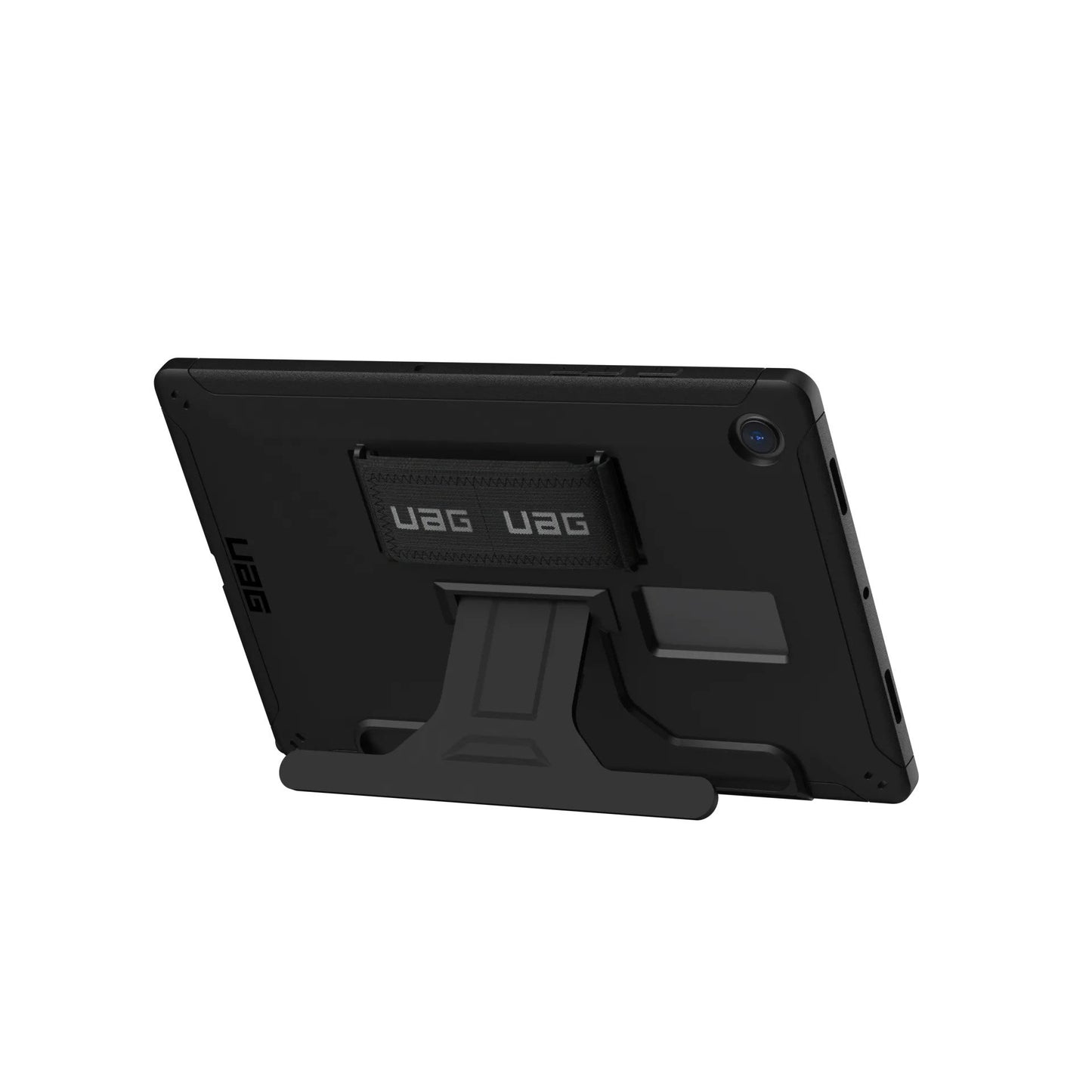 Estuche Urban Armor Gear Scout Series para Galaxy Tab A8 de 10,5" con soporte y correa de mano, color negro