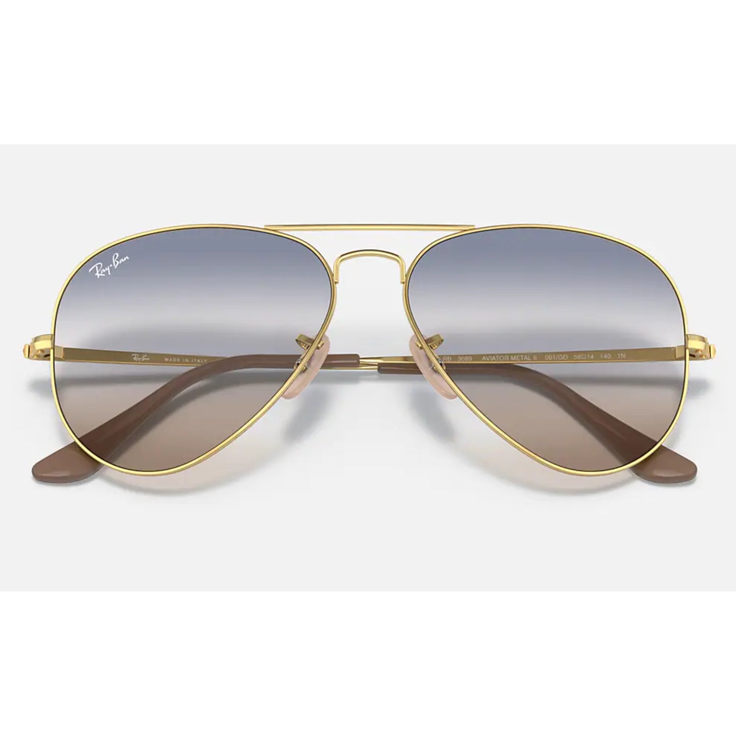 Ray Ban Aviator Metal II Arista Clear Gradient Blu
