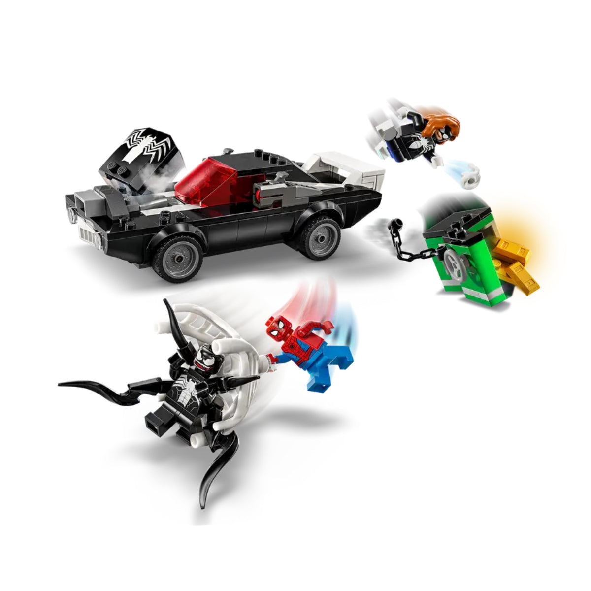 LEGO Marvel Spider-Man vs Venom Muscle Car Building Toy with 3 Minifigures (254-Pieces)