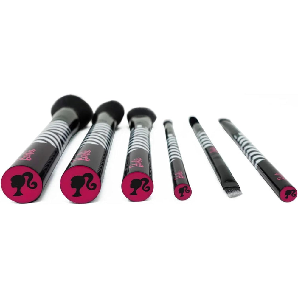 Impressions Vanity Barbie Classic Makeup Brush Set with Zippered Bag (7 Pieces)