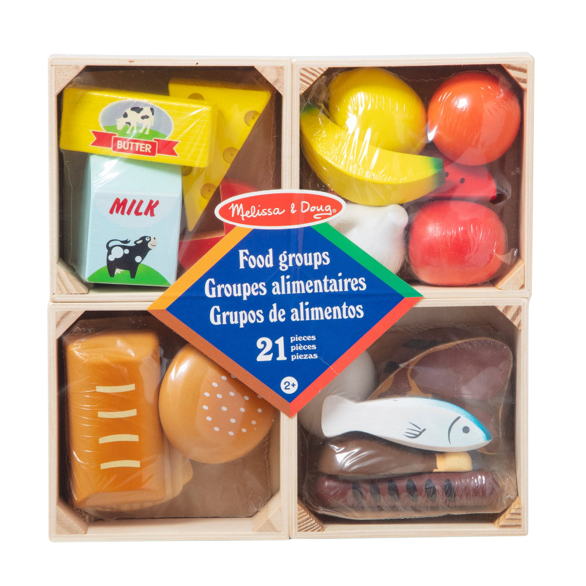 Melissa & Doug Food Groups Wooden Food Play Set