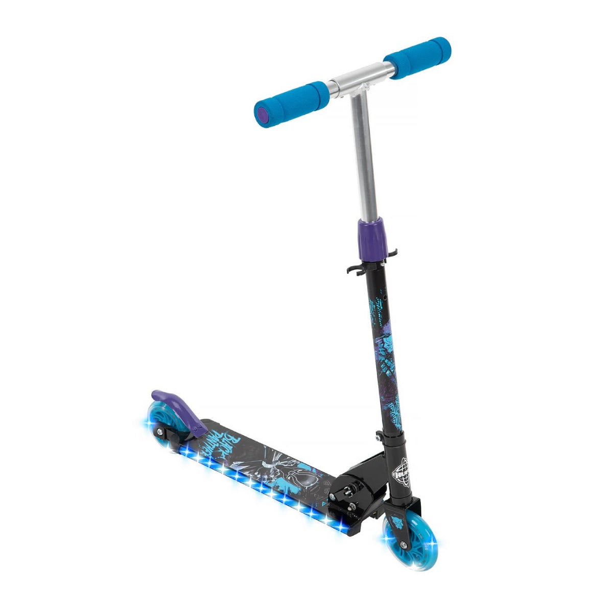 Huffy Marvel Black Panther Electro-Light Inline Scooter - Black/Blue