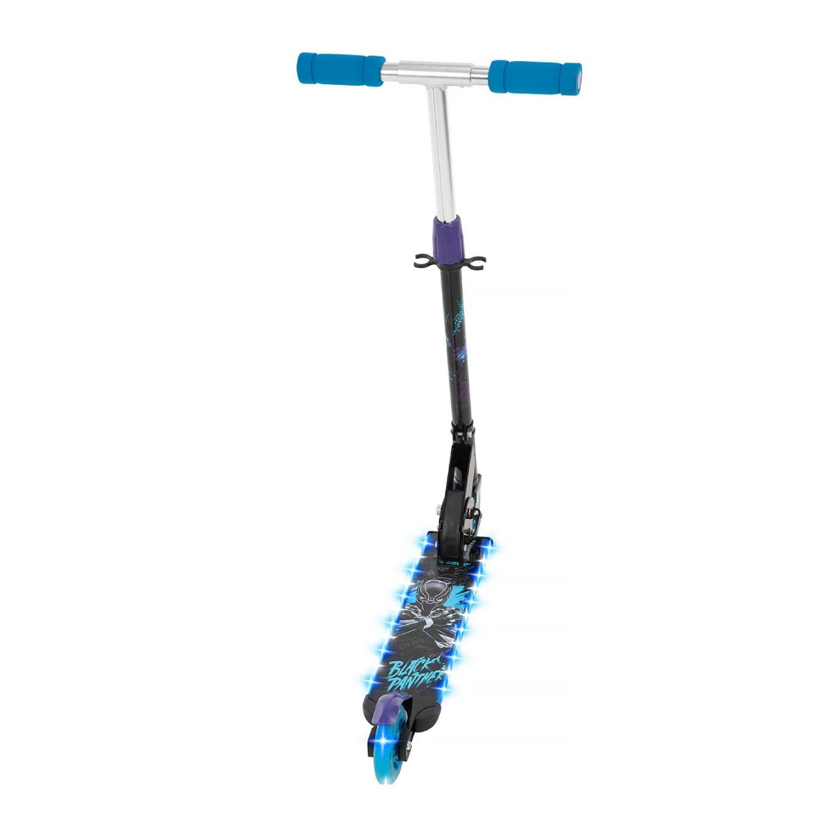 Huffy Marvel Black Panther Electro-Light Inline Scooter - Black/Blue
