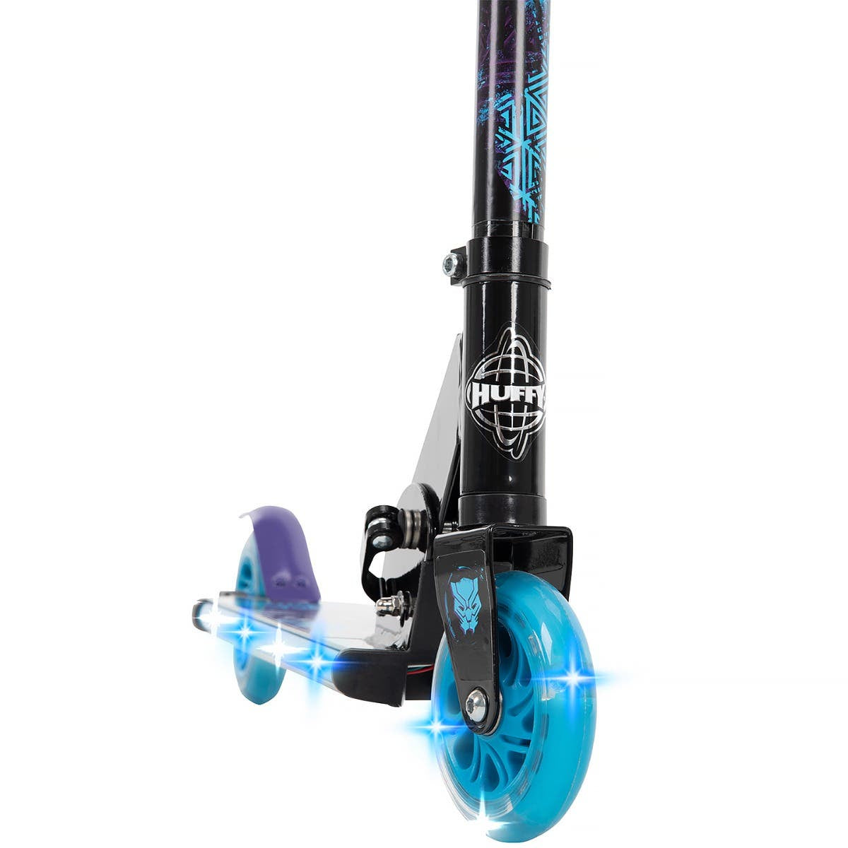Huffy Marvel Black Panther Electro-Light Inline Scooter - Black/Blue