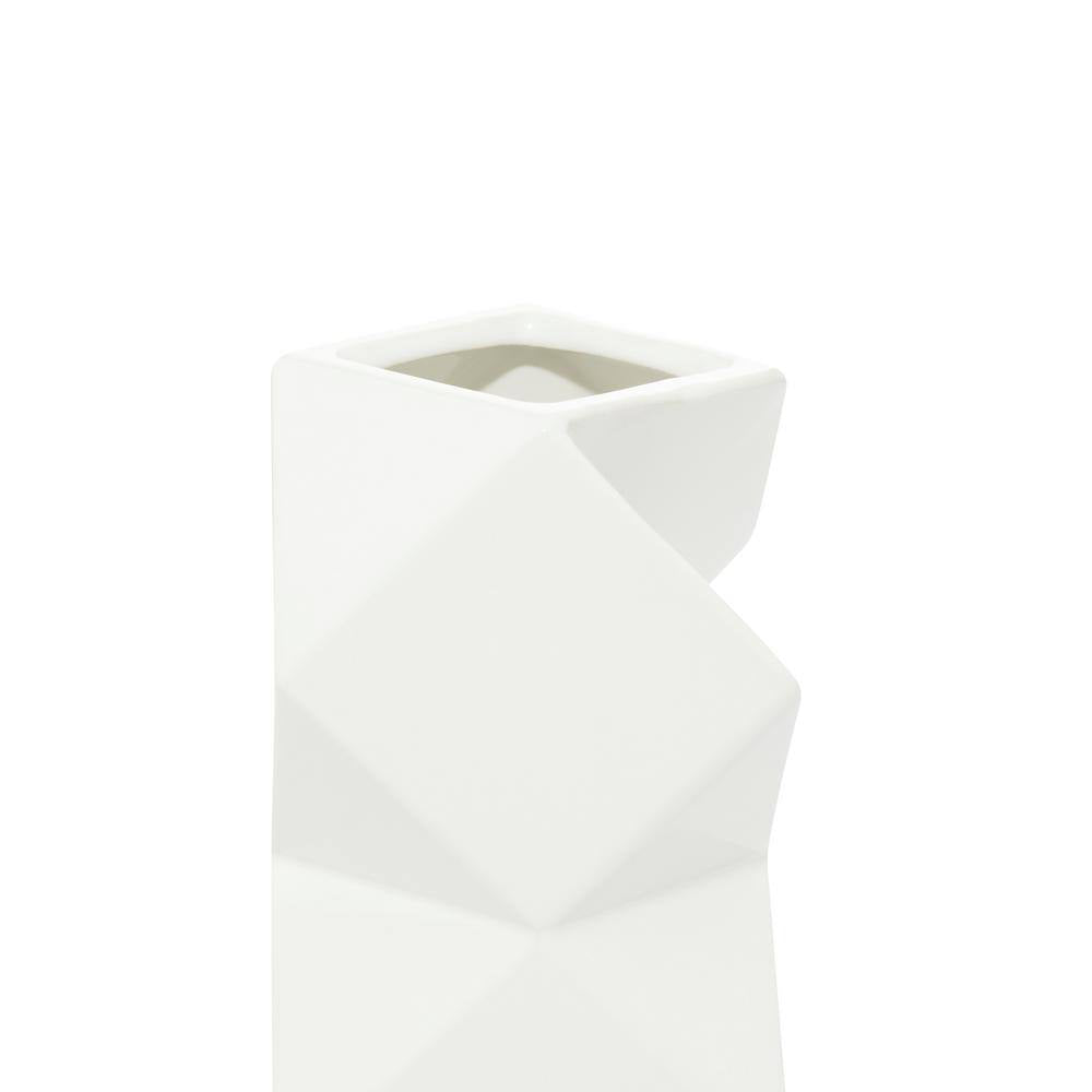 UMA Enterprises Contemporary Ceramic Vase (Set of 2) - White