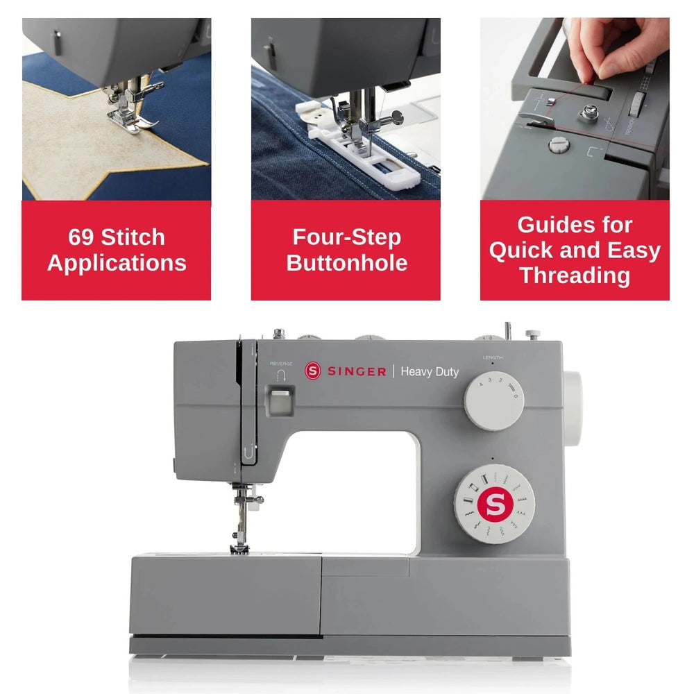 Singer 4411 Heavy Duty Sewing Machine with 69 Stitch Applications - Gray