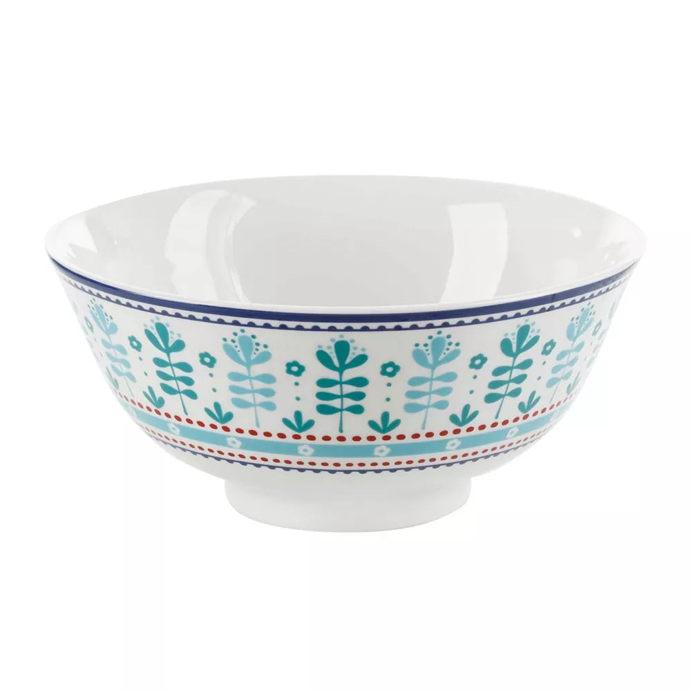 Gibson Home Village Vines Fine Ceramic Nesting Bowl Set (3-Piece) - Assorted Colors