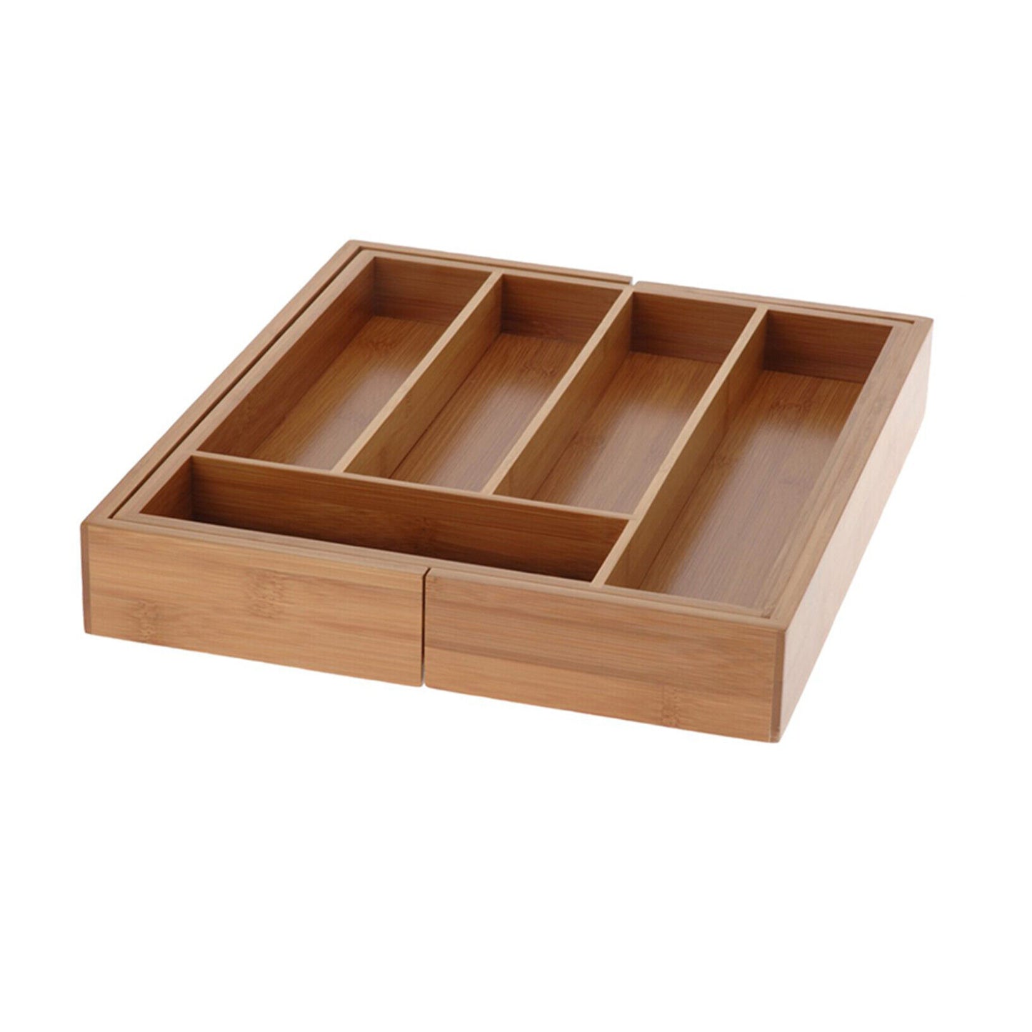 Koopman Extendable Bamboo Cutlery Tray - Brown