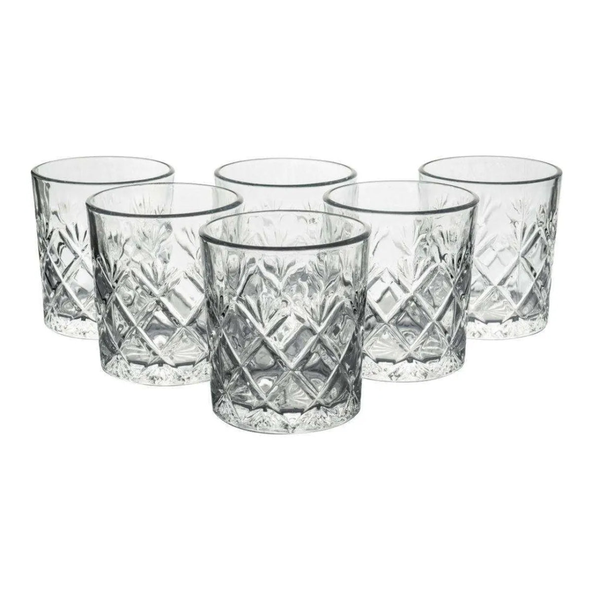 Koopman 7.78 oz Glass Tumbler Set of 6 - Clear