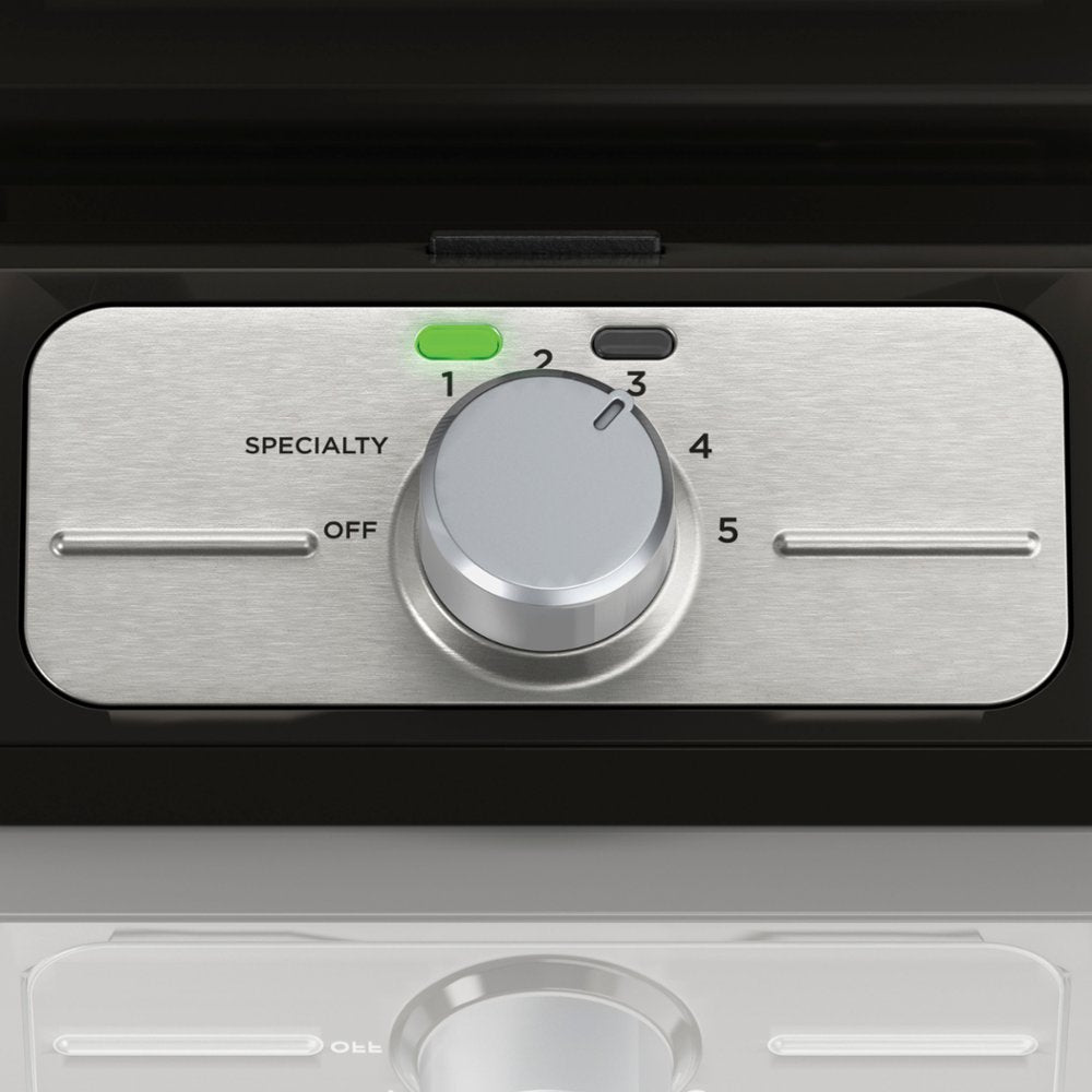 Ninja BW1001 Belgian Waffle Maker Pro Neverstick with PrecisionPour Cup - Black/Silver