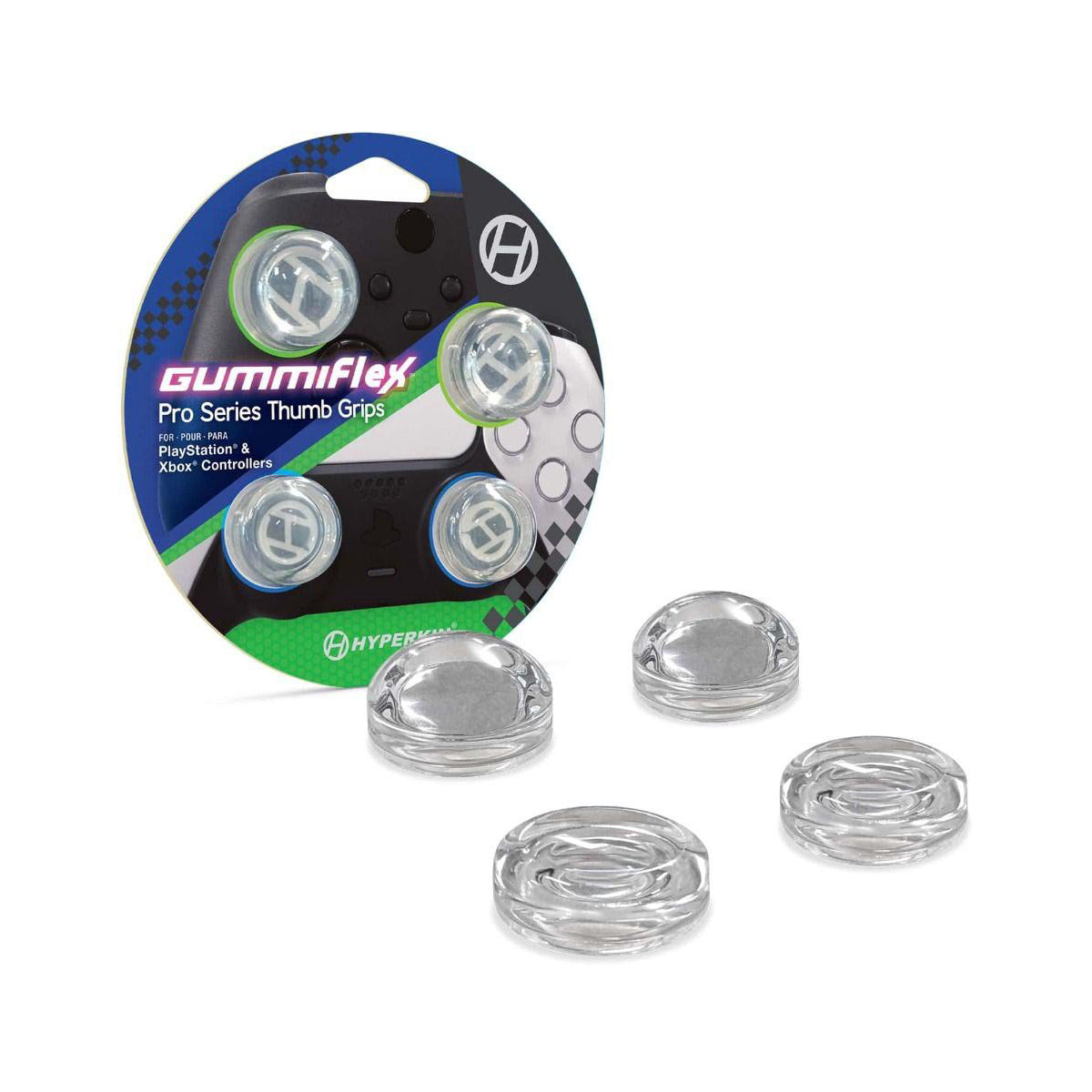 Hyperkin Gummi Flex Pro Series Thumb Grips (4-Piece) - Clear