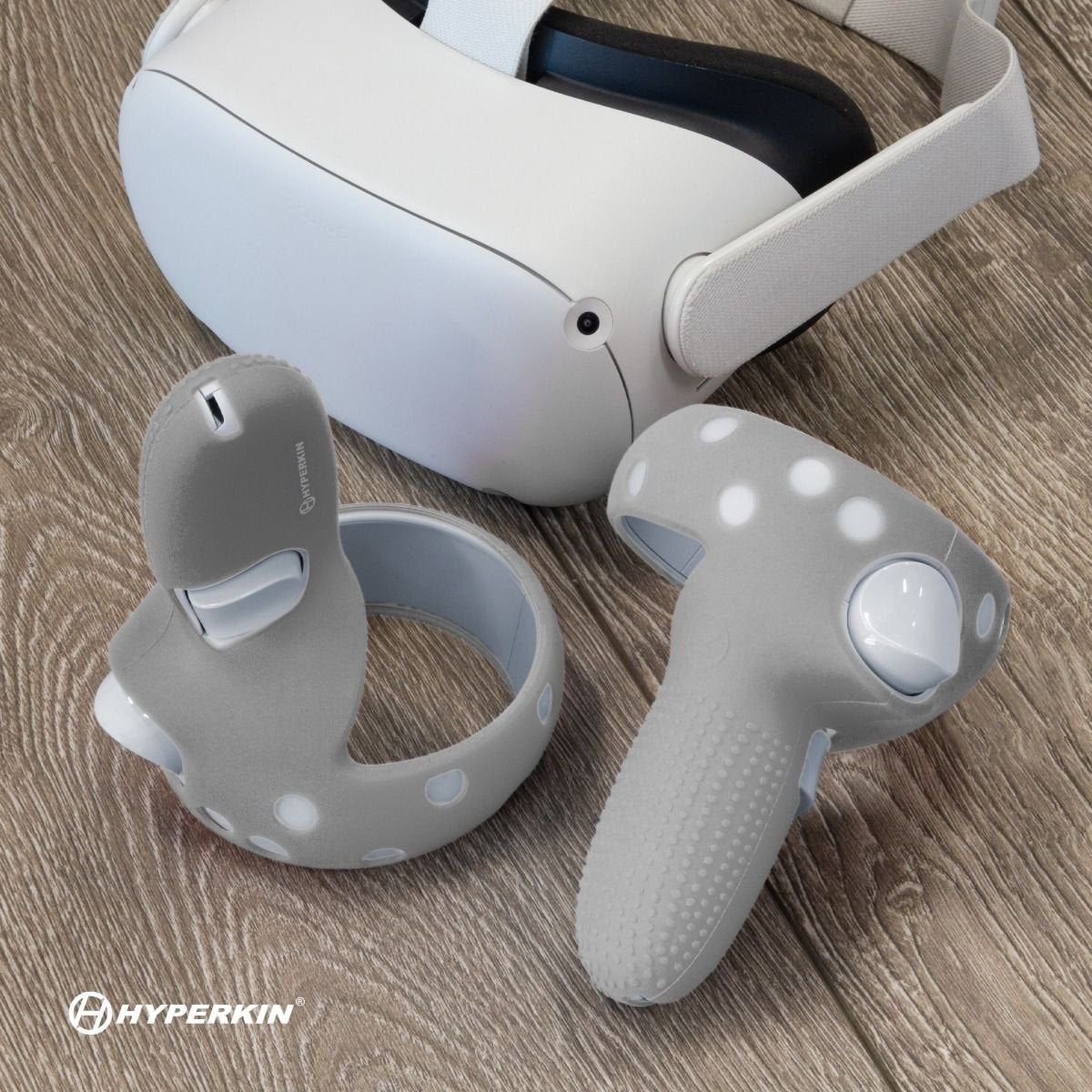 Hyperkin GelShell Silicone Skins Controllers for Oculus Quest 2 Touch Controllers - Gray