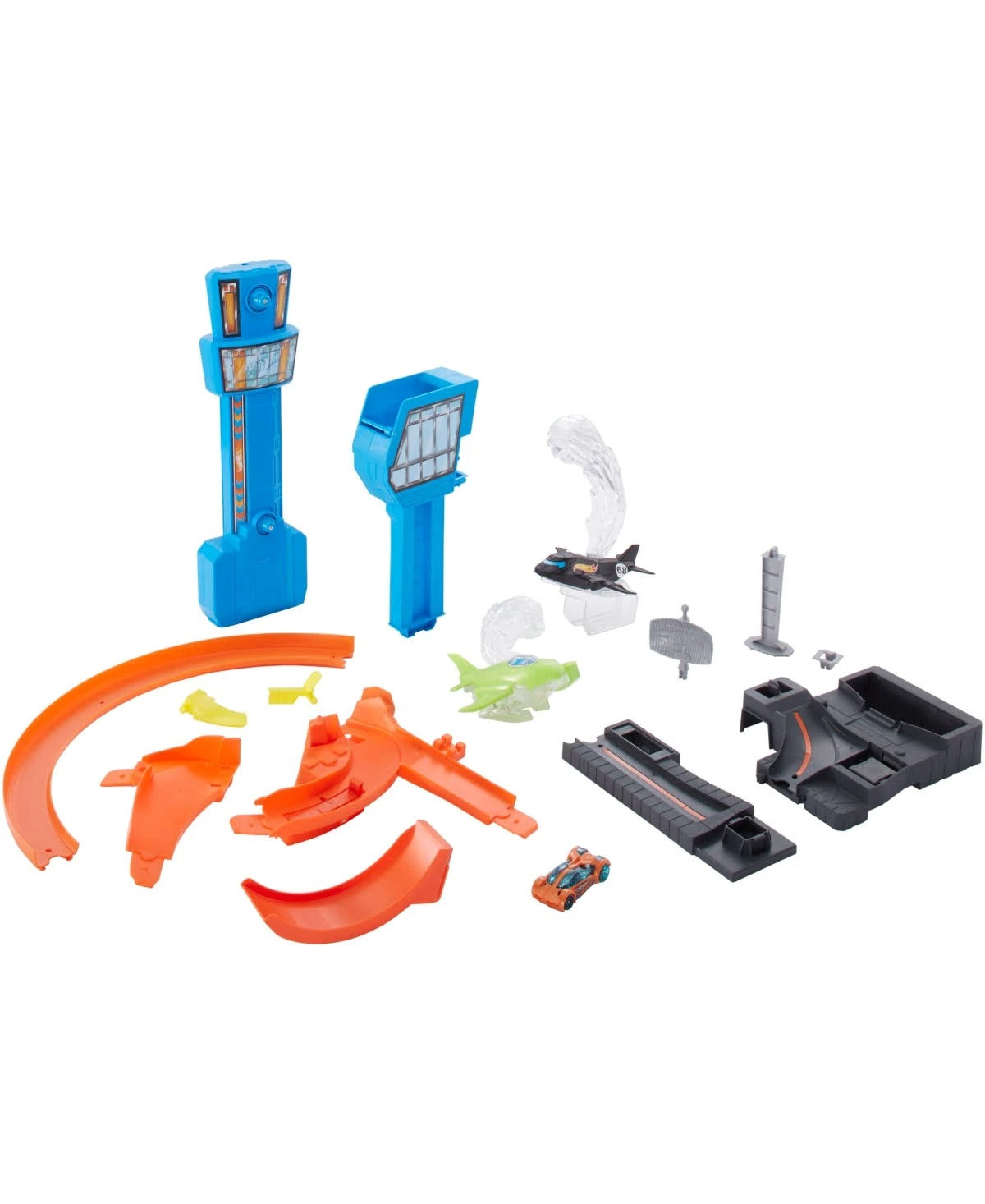 Hot Wheels Jet Jump Airport Track Play Set with Motorized Jet Action - Curacao