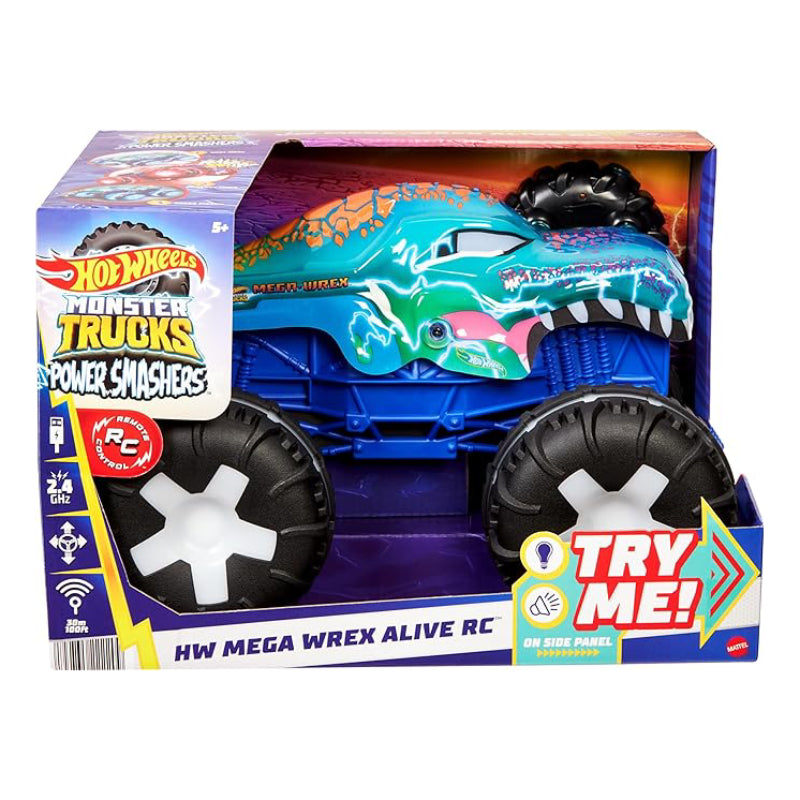 Hot Wheels Monster Trucks 1:15 Scale MEGA-Wrex Alive Remote-Control Vehicle