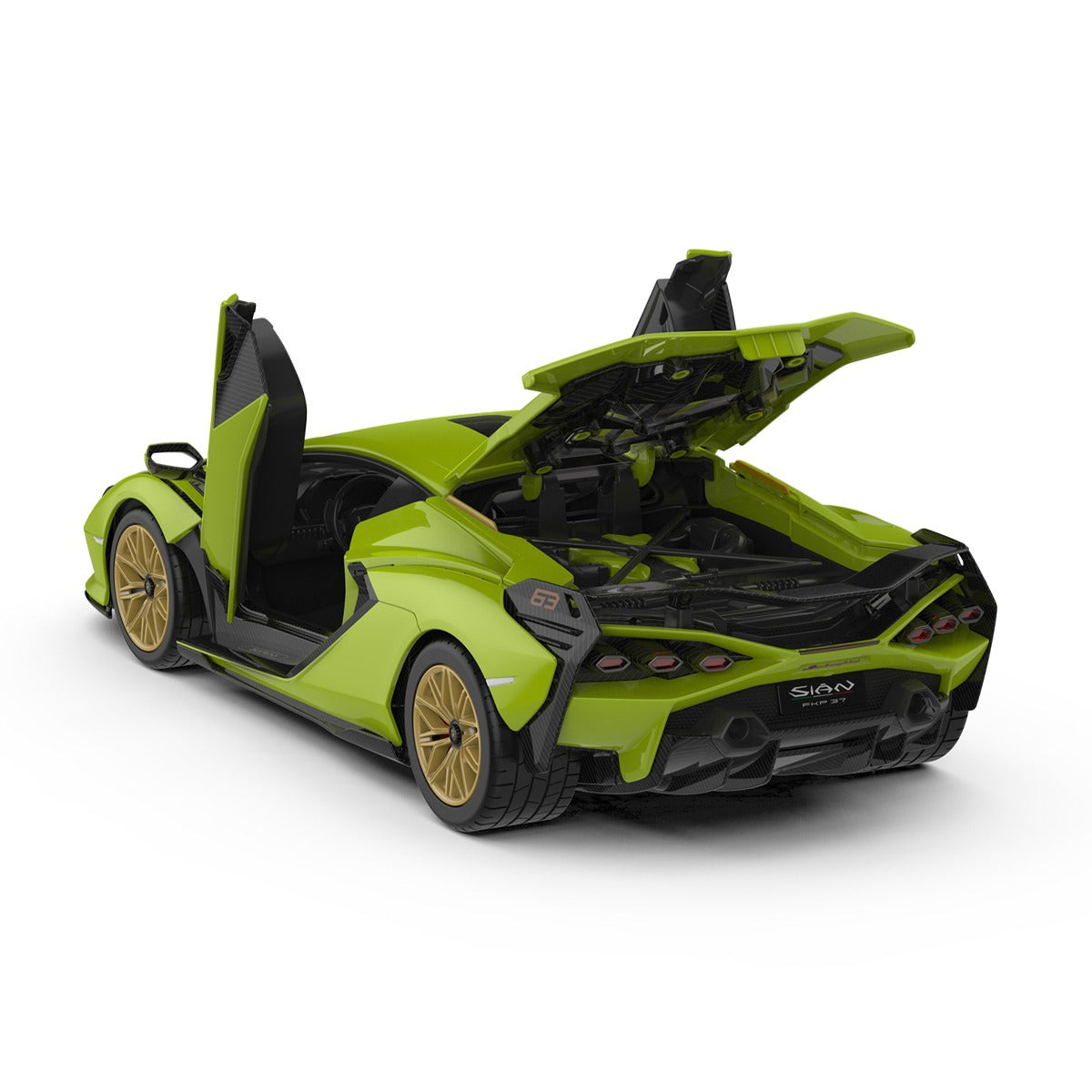 Rastar 1:18 Scale Lamborghini Sian Remote Control Building Kit - Green - Curacao
