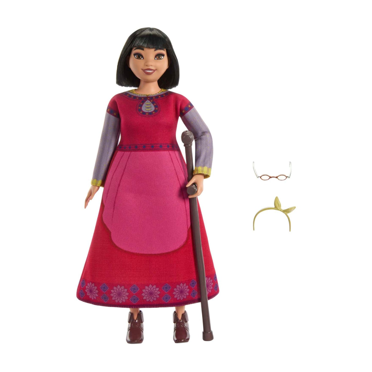 Muñeca de moda articulada Dahlia of Rosas de Disney Wish con cabello natural