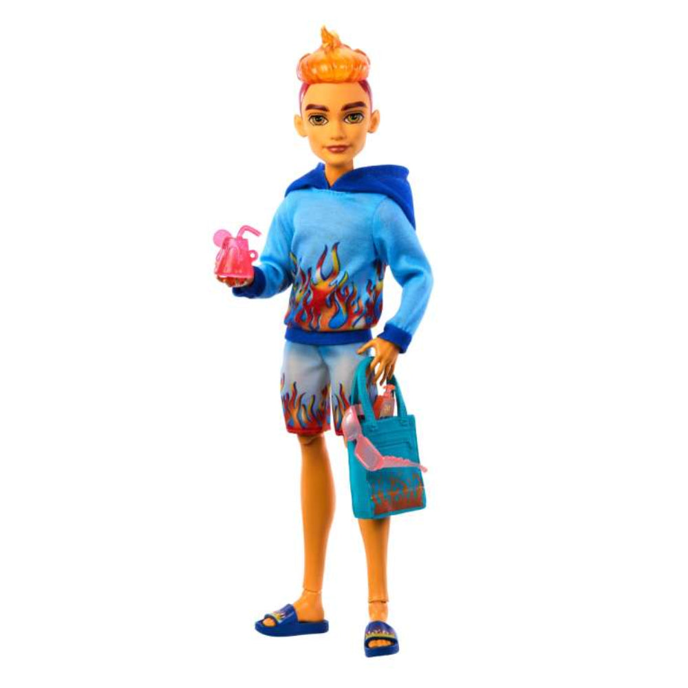 Monster High Scare-Adise Island Heath Burns Fashion Doll with Swim Trunks & Accessories