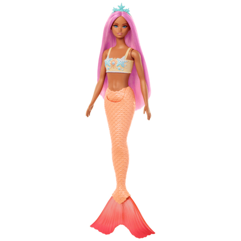 Muñeca Barbie sirena con cabello morado