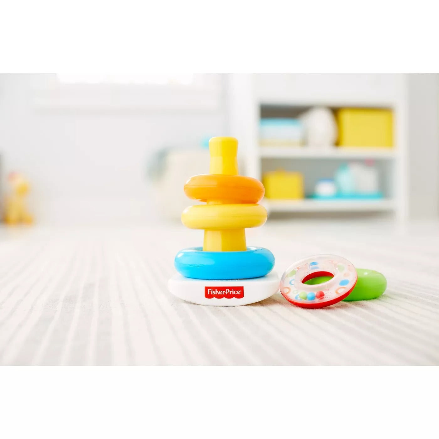 Fisher-Price Rock-a-Stack Ring Stacking Toy With Roly-Poly Base for Infants - Curacao