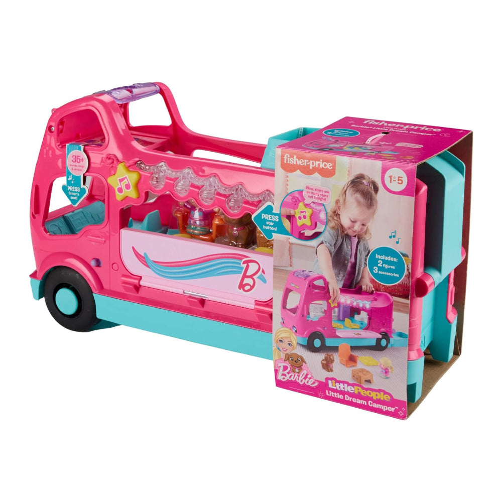 Little People Barbie Little Dreamcamper Rv Playset with Music Lights