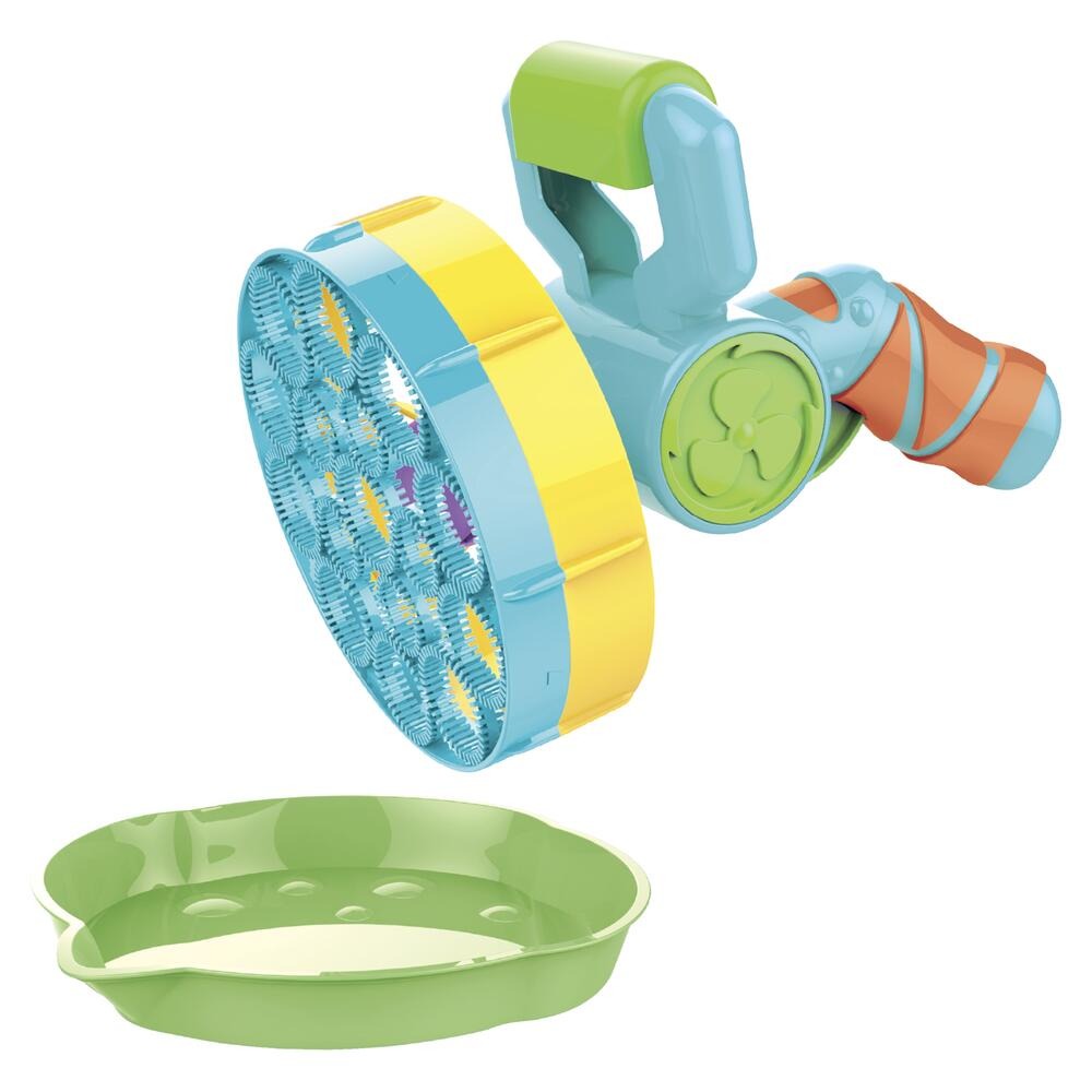 Pistola para hacer burbujas Splash Buddies de 5,9" con líquido para hacer burbujas