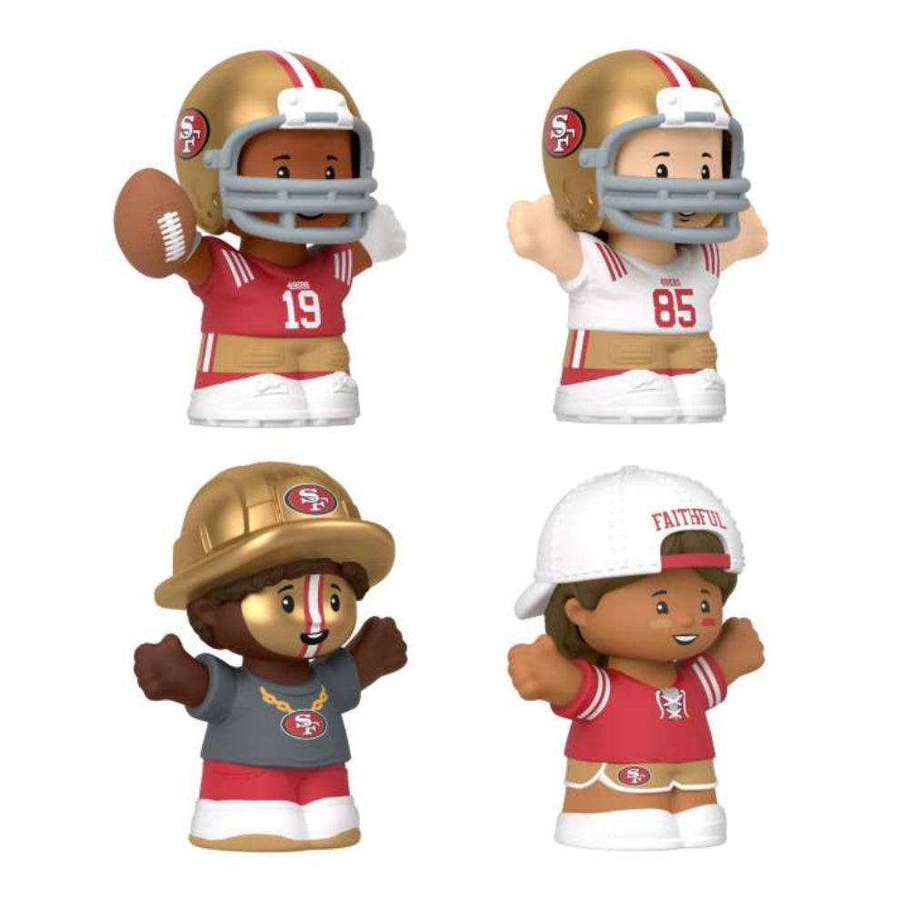Set de figuras de edición especial de los San Francisco 49Ers de la NFL de Little People Collector (paquete de 4)