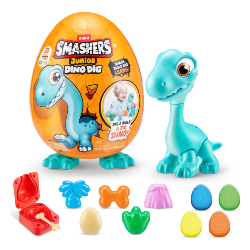 Huevo grande Smashers Junior Dino Dig (surtido)