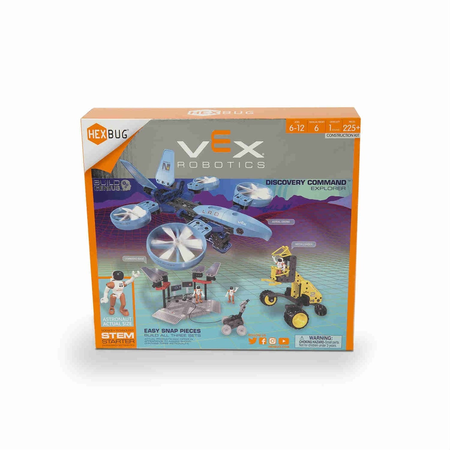 HEXBUG VEX Robotics Explorers Discovery Comm and Construction Set (225-Pieces) - Curacao