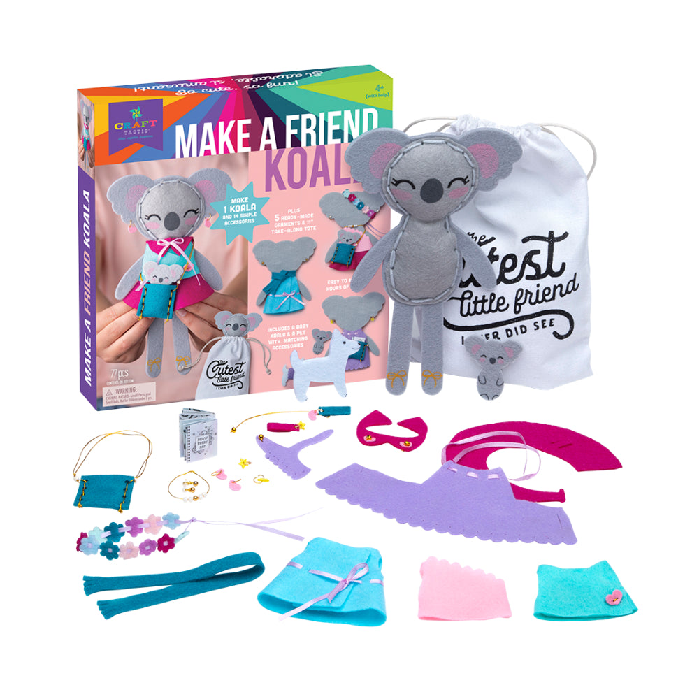 Kit de costura para hacer amigos con forma de koala de PlayMonster (77 piezas)