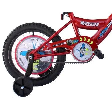 Micargi Kiddy Boys 16" Bike with Training Wheels - Red - Curacao